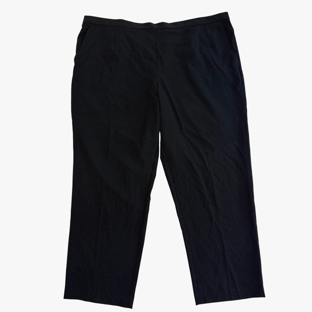 George Womens Black Soot Straight Leg Pull On Pants 3X 22W-24W GW31900
